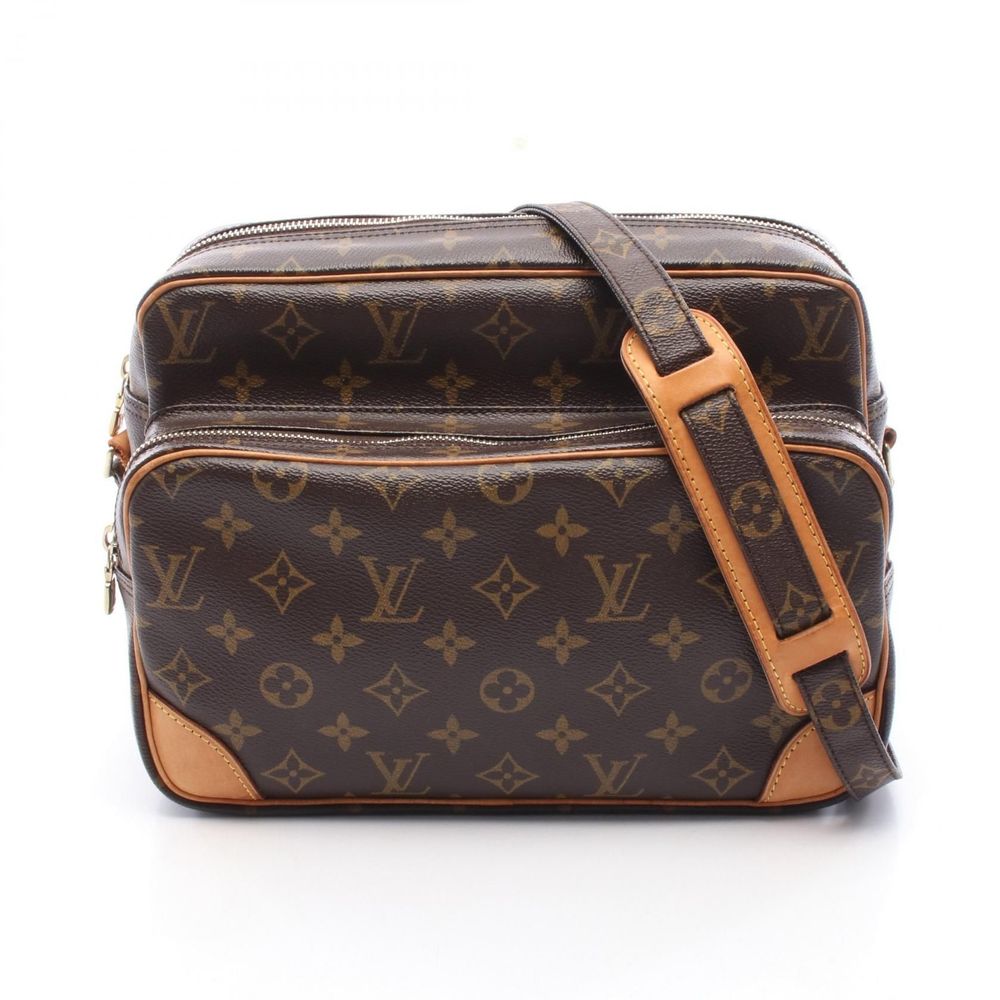 Used Louis Vuitton Nile Brown Shoulder Bag M45244